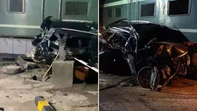 鬼吹的，火车司机挥旗都拦不住。一辆汽车直接冲撞松宜铁路道口栏杆，和行驶中的运石灰
