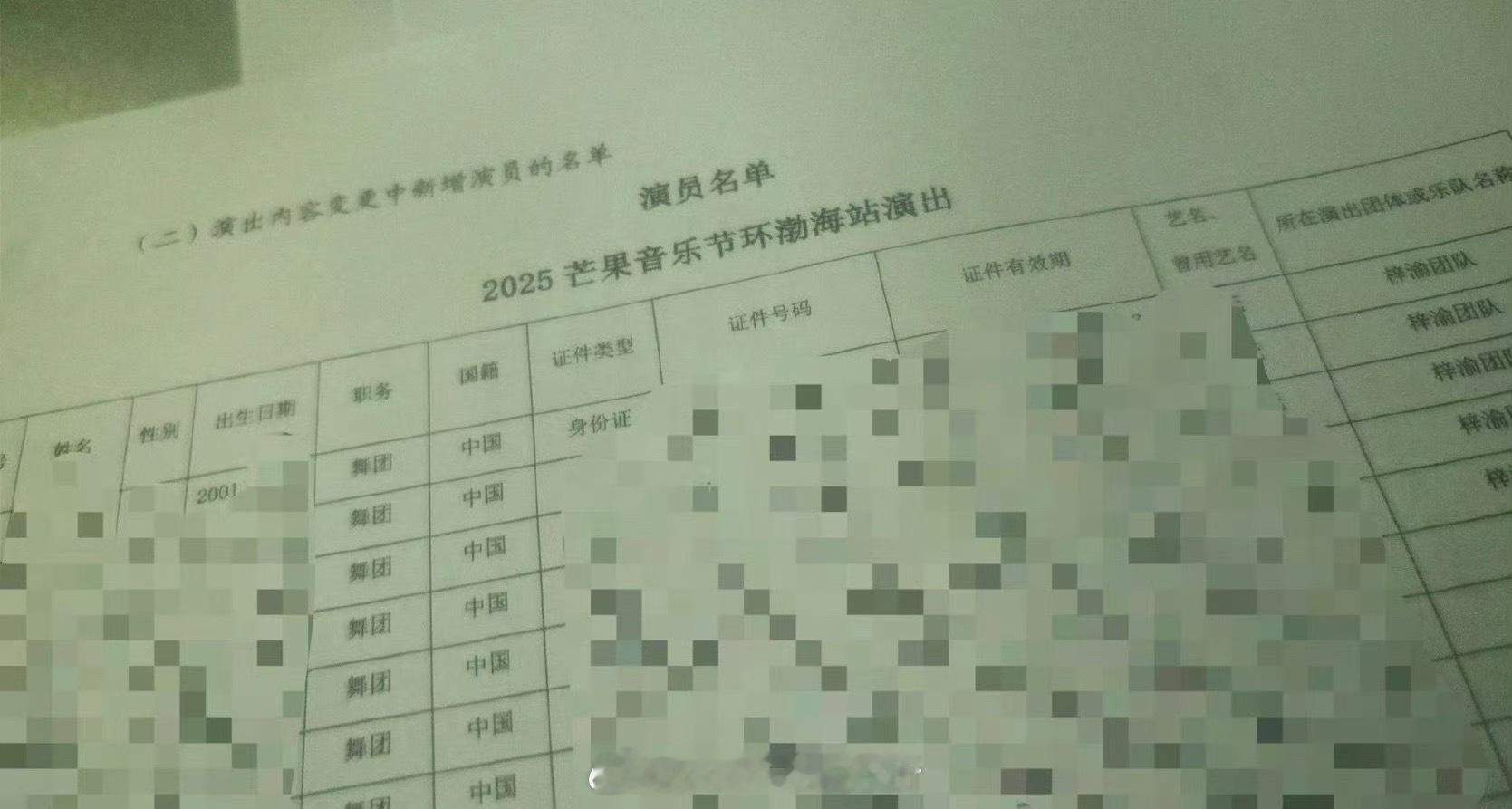 梓渝的芒果音乐节报批还含有舞团，要跳舞了吗这次真不一样啊 ​​​