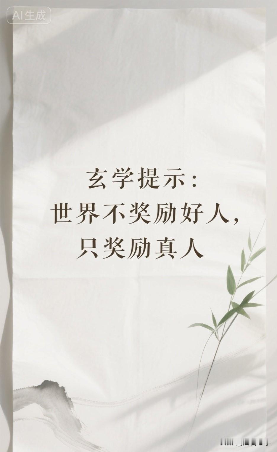 玄学提醒：世界不奖励好人，只奖励真人

你有没有发现，身边有些人，一辈子老老实实