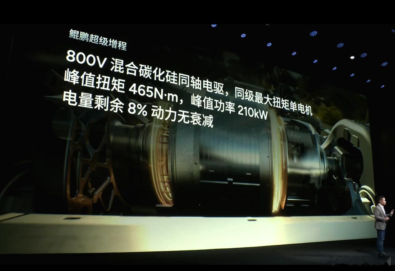 800V混合碳化硅同轴电驱，剩余8%电量的情况下，动力无衰减 ​​​
