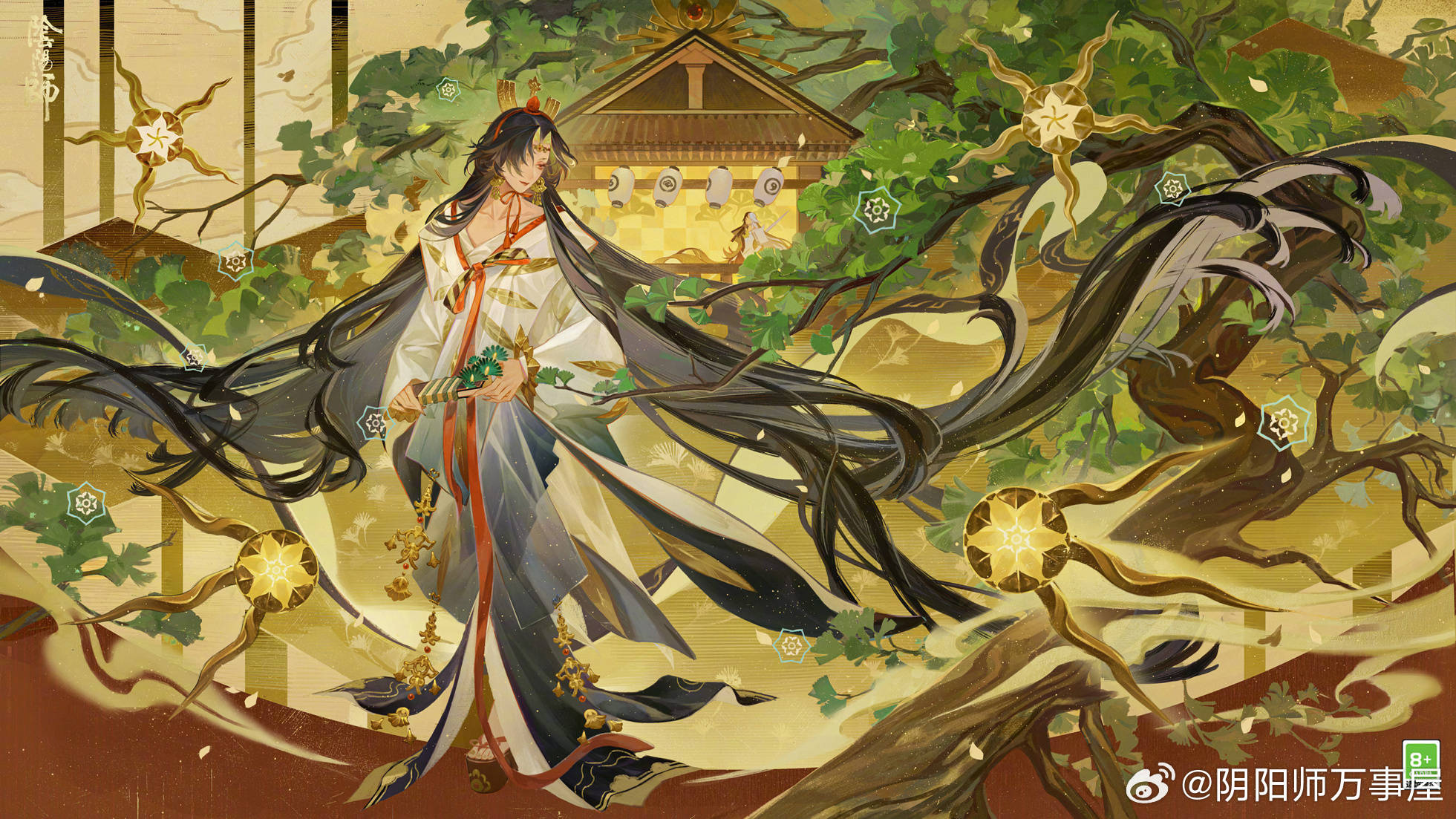 阴阳师手游 八月花合战插画 「卑弥呼·松风静御」 