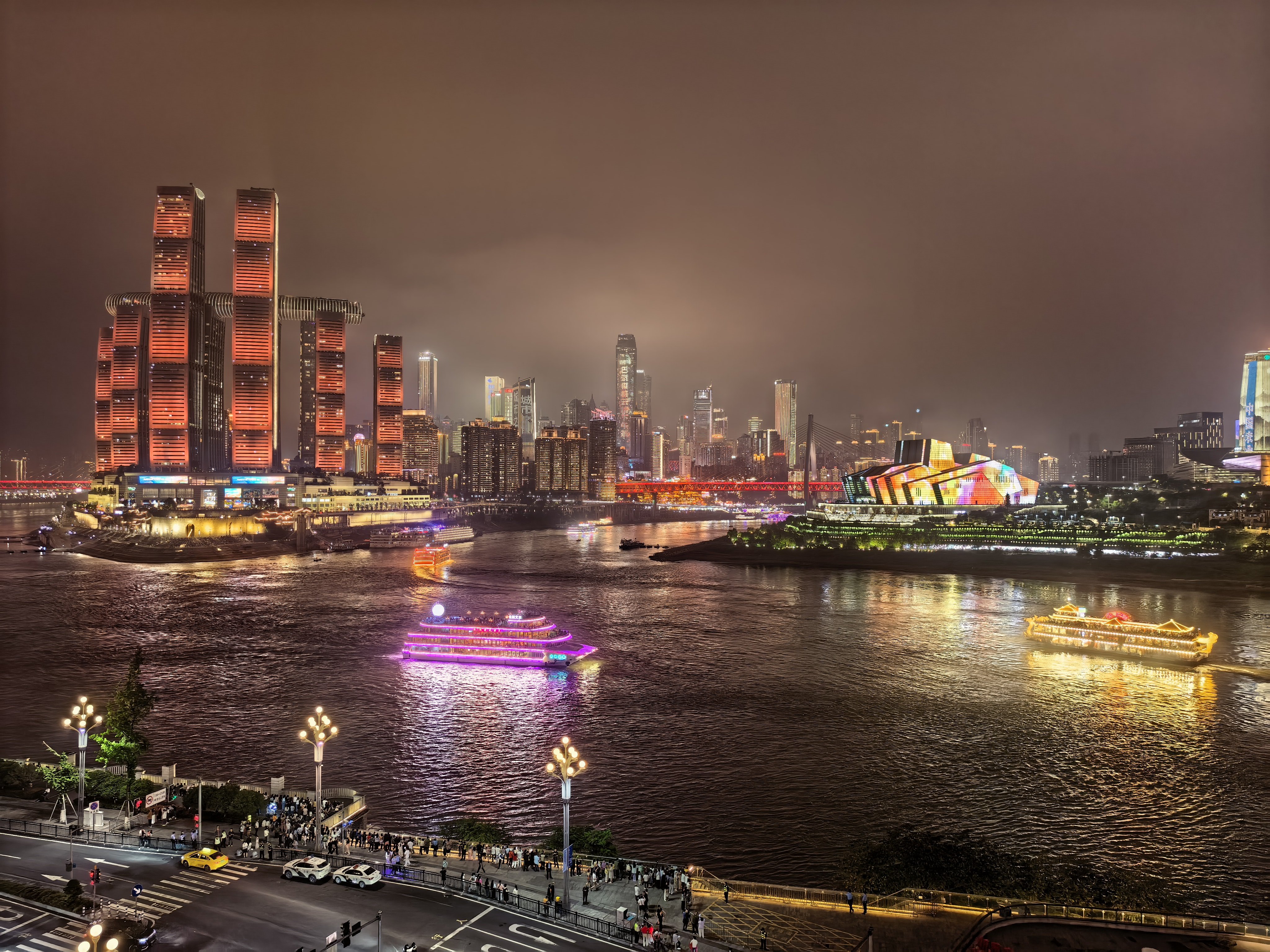 重庆夜景v观巴渝