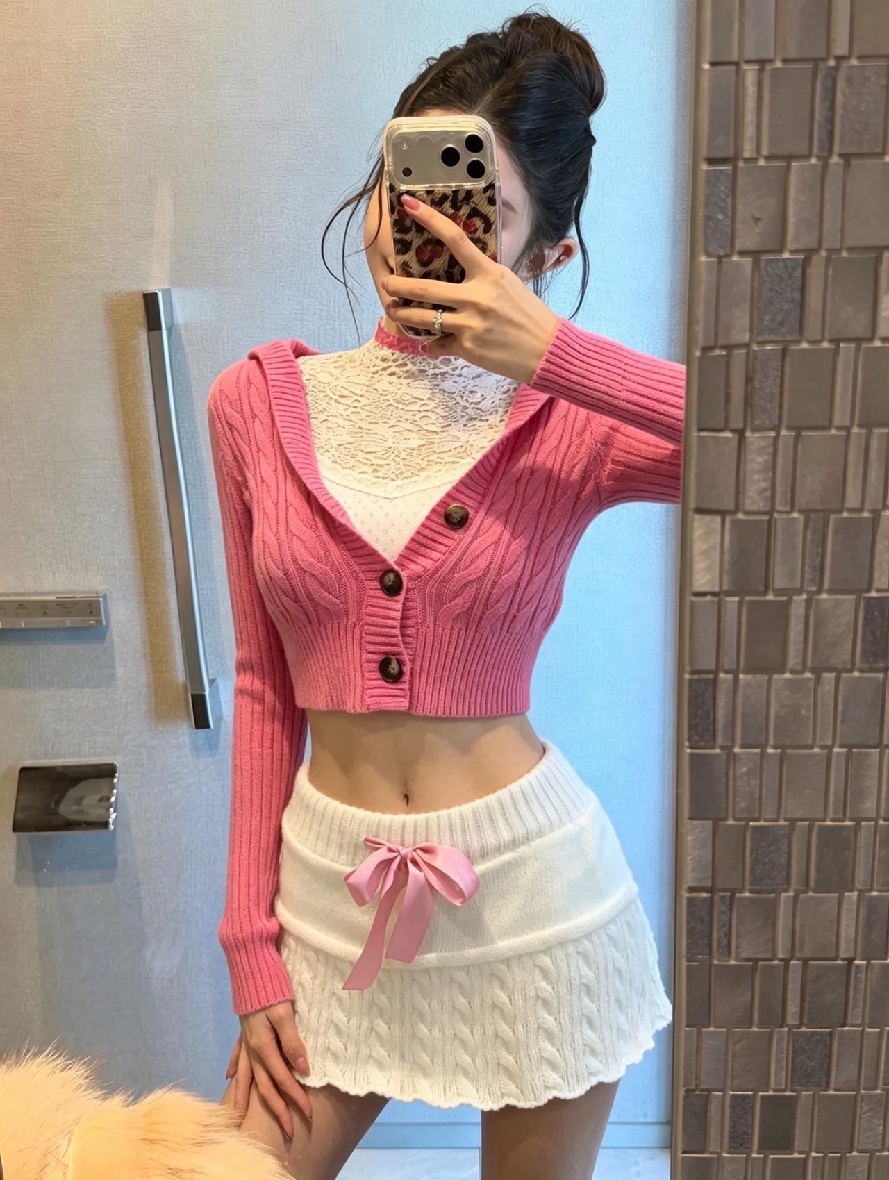 少女心事今日份韩女穿搭 ootd粉色系
