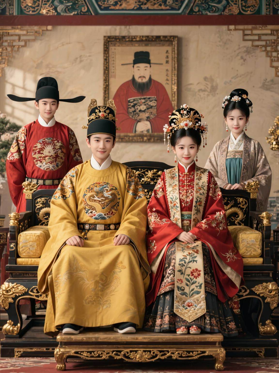 AI明朝皇室写真