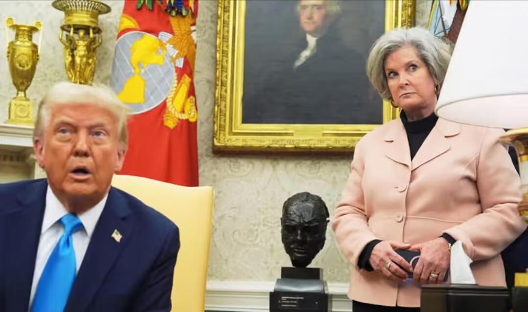 白宫幕僚长苏西·威尔姆斯接受记者采访的时候称美国总统特朗普是“不喝酒的酒鬼”，极