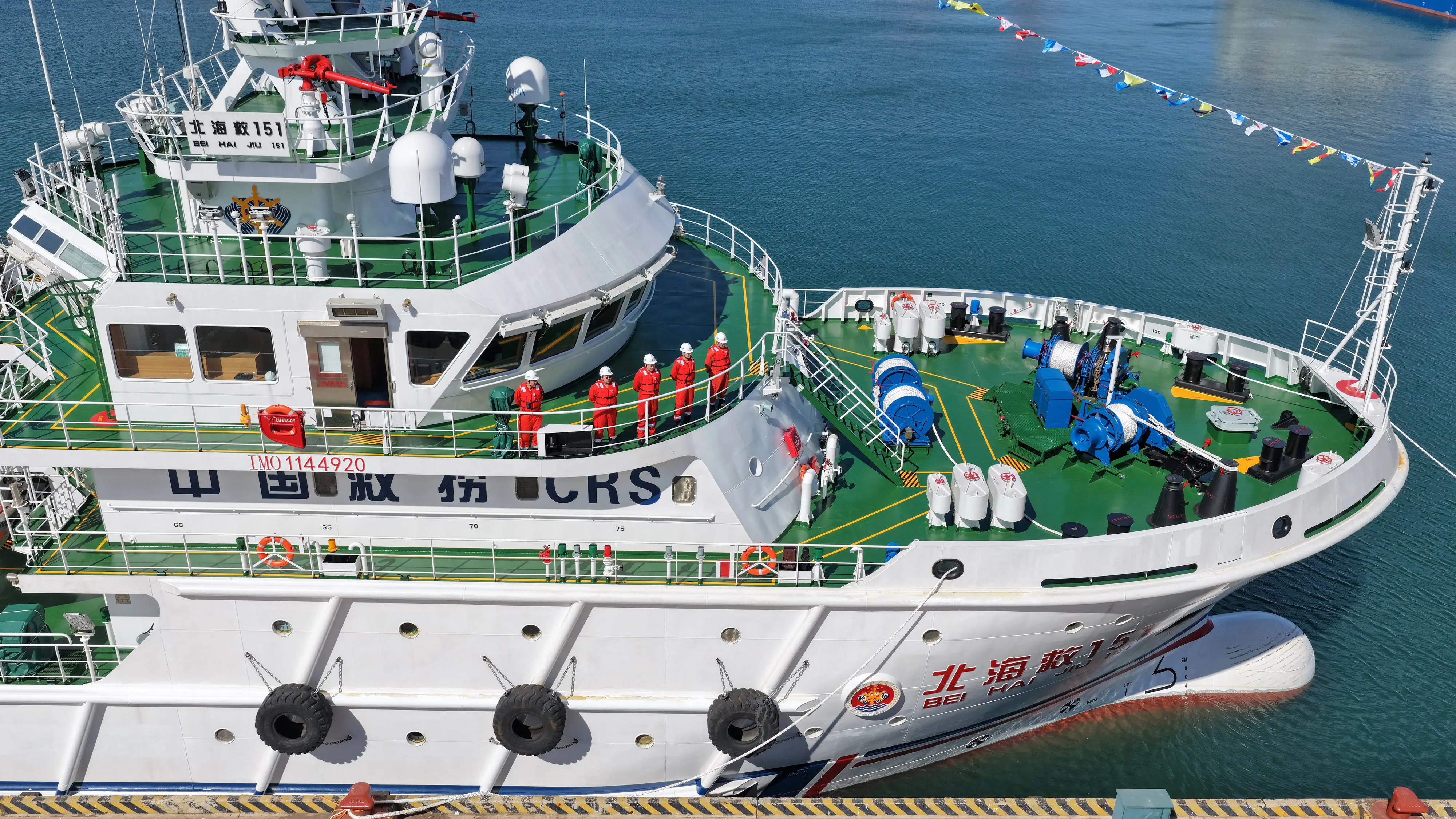 北部海区首艘中型海洋救助船“北海救151”轮入列大图（新华社）烽火问鼎计划 ​​
