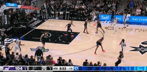 太吓人，马刺114-127不敌爵士，这场比赛虽然输了但是文班亚马有一个球很吓人，