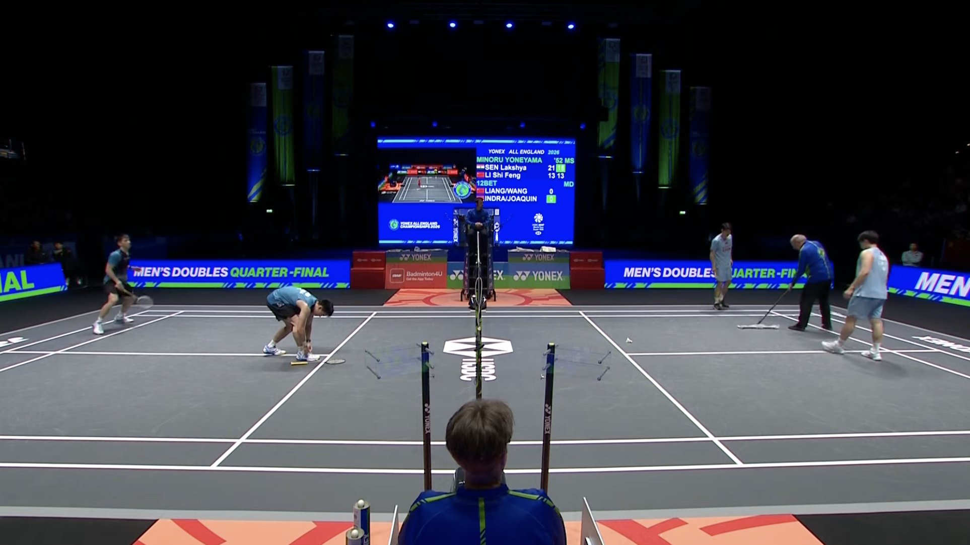 梁伟铿/王昶🇨🇳 vs 🇮🇩因陀罗/华金，比赛马上开始！2026全英羽毛