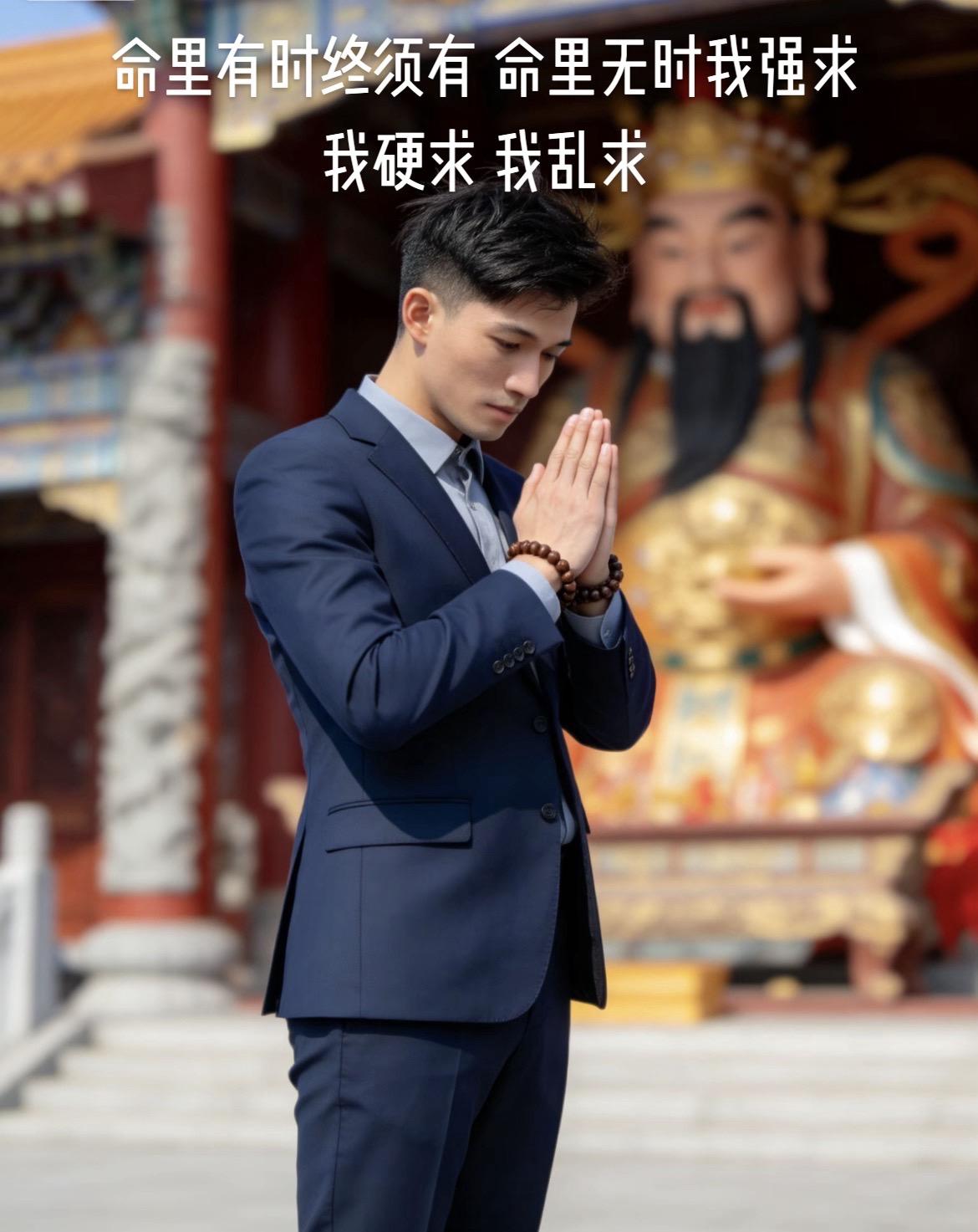 命里有时终须有，命里无时我强求，我硬求，我乱求，有福我就享，没福我就抢，主打一个