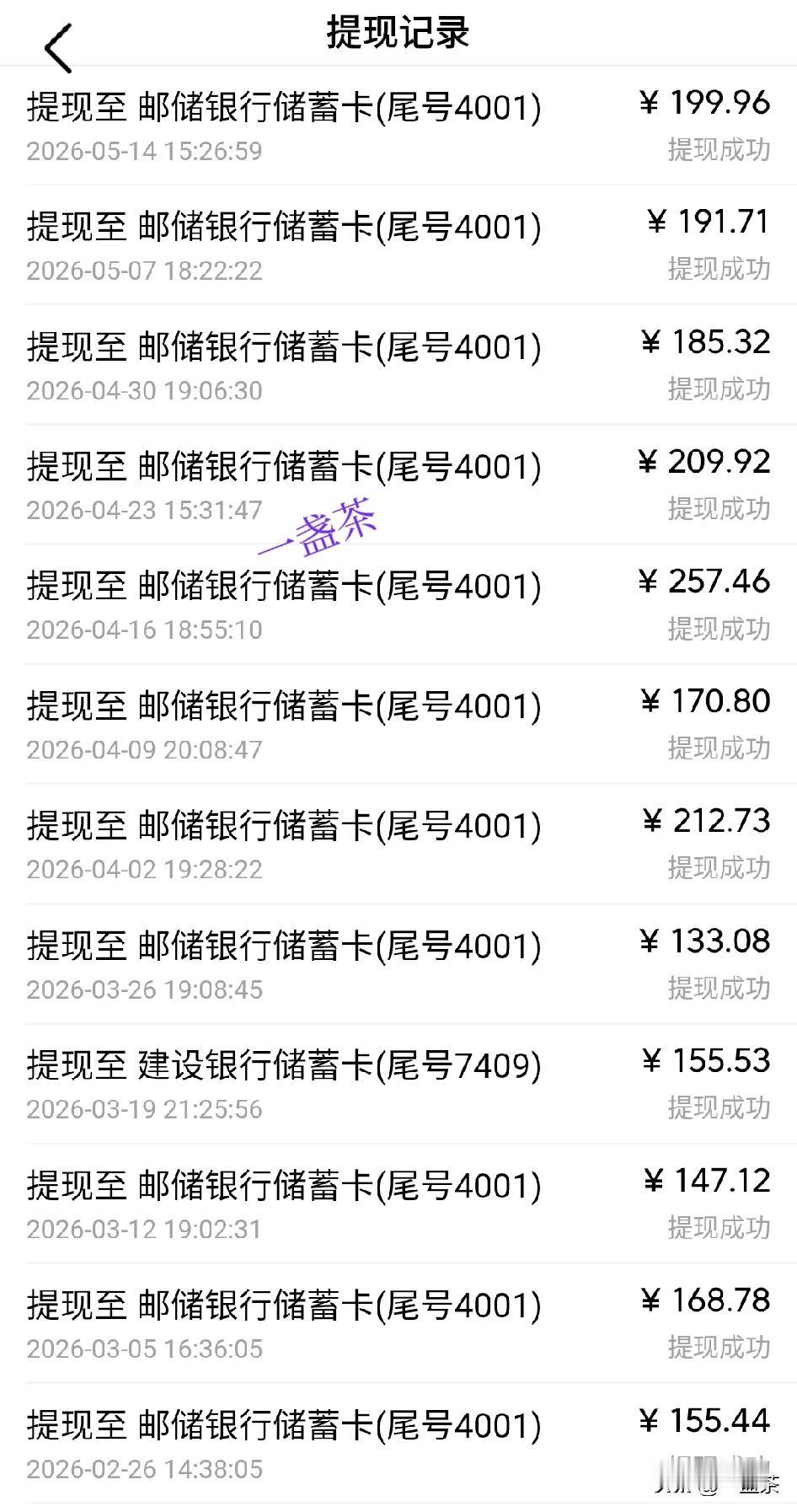 今天是周四，在头条又提现199.96元，我的邮政储蓄小金库已经有5573.58元