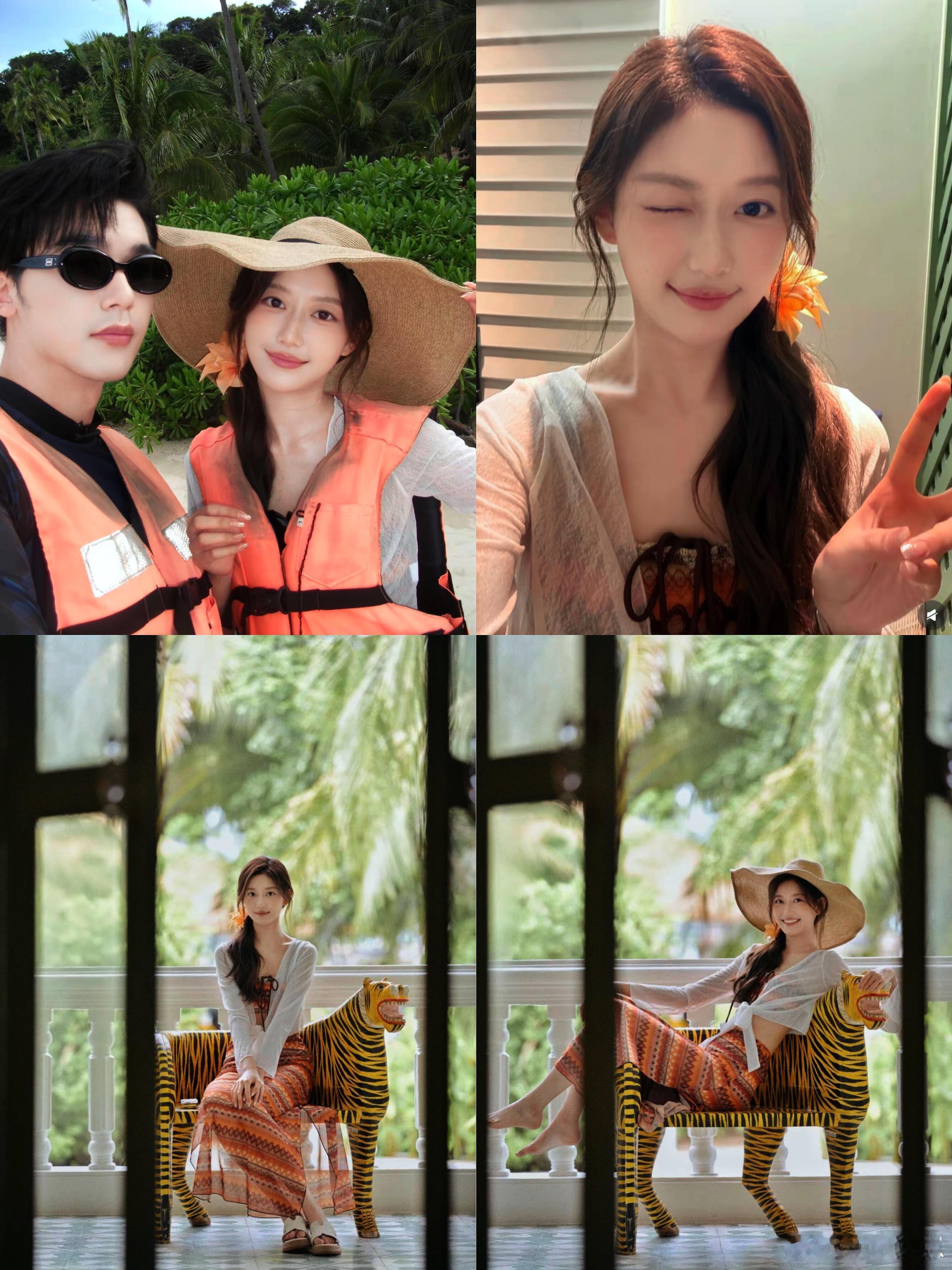 杨超越我们有救了！是双人海岛约会啊啊啊星星好美 好命哥是真好命星涵cp｜心动的信