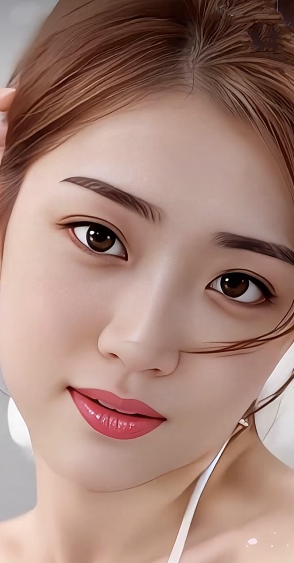 温柔甜美的少女，浅笑嫣然，散发着迷人的魅力。