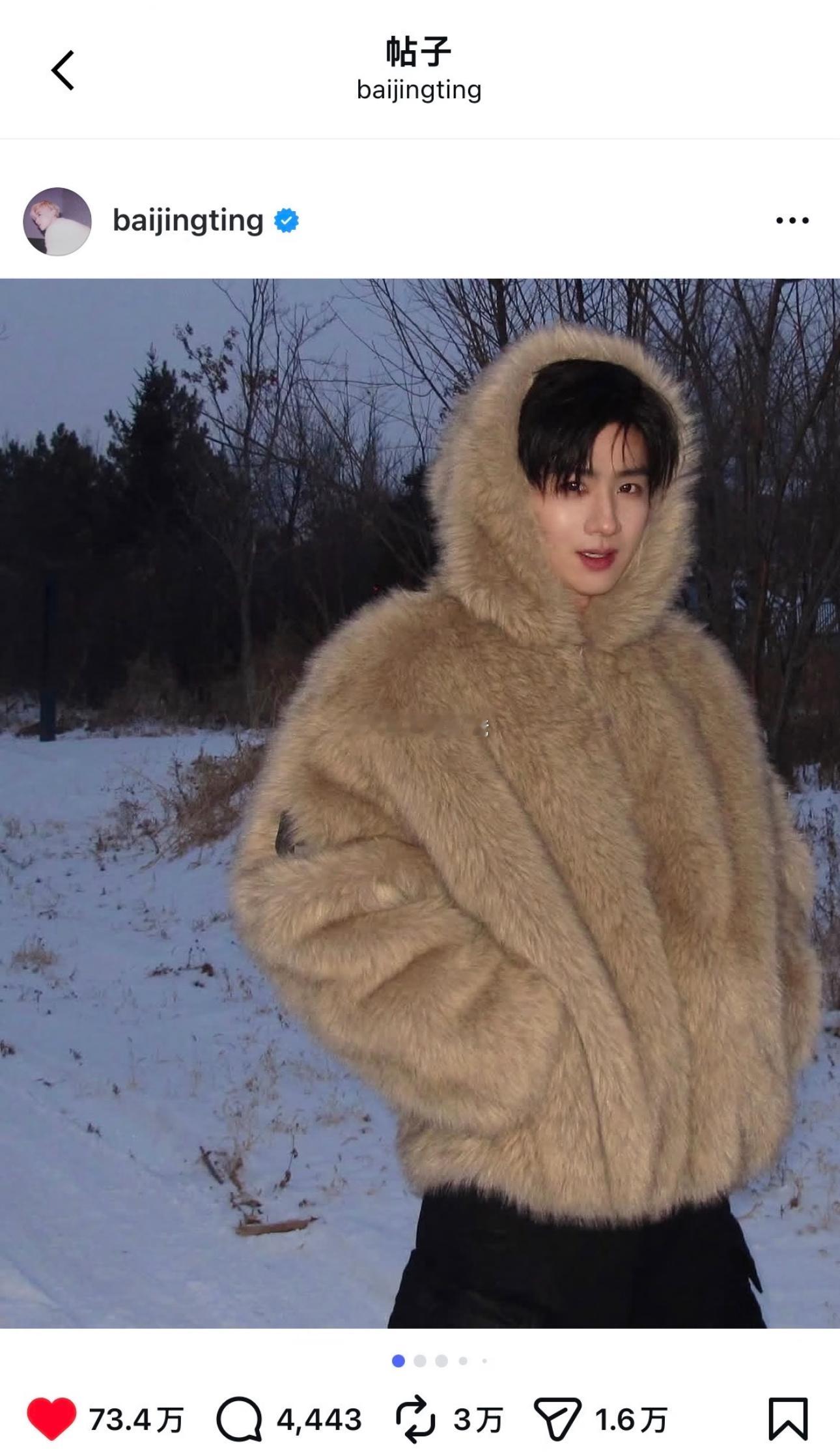 哇塞白敬亭ins粉丝悄无声息就突破460w了马上又要有百万ins诞生了 白敬亭海