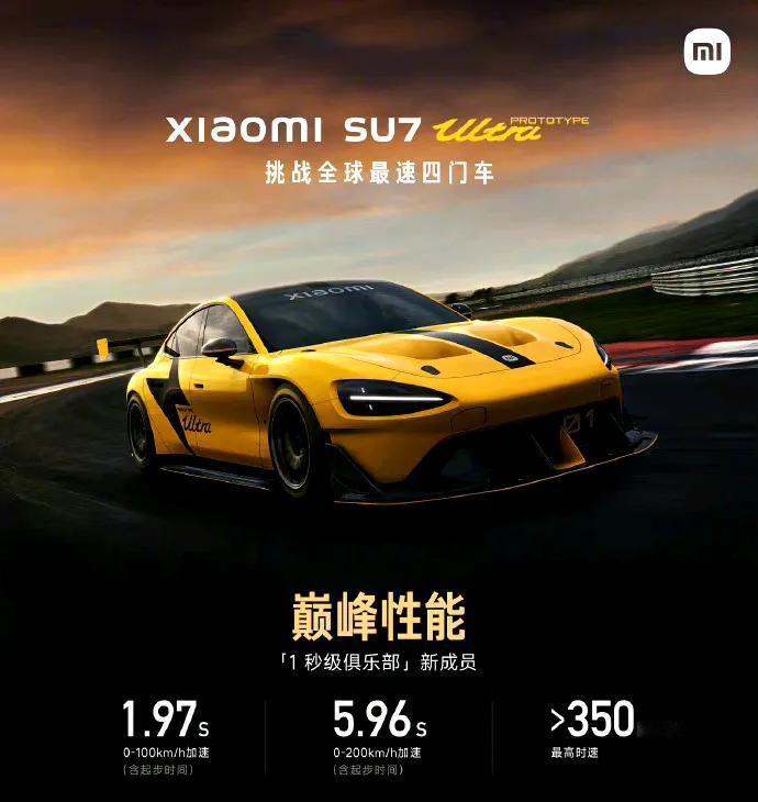 中国汽车品牌的高光时刻即将来临，小米SU7 Ultra即将征战纽北赛道，正面迎战