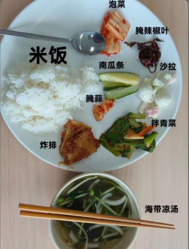 韩国的一日三餐和我家洗碗后盆子里面剩下的有啥区别。 ​​​