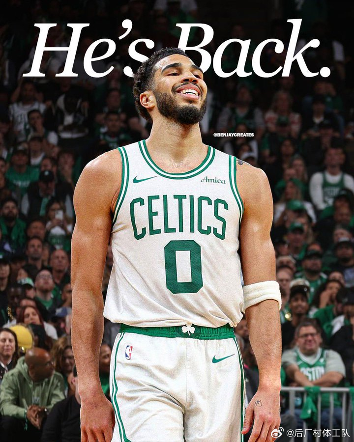 塔图姆明日迎赛季首秀传奇耐杀王回来了 传奇耐杀王归来！明日比赛塔图姆的状态已经升