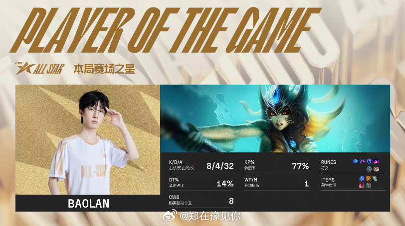 #Rookie队拿下第一局#MVP：Baolan（娜美）#电竞星联盟##英雄联盟