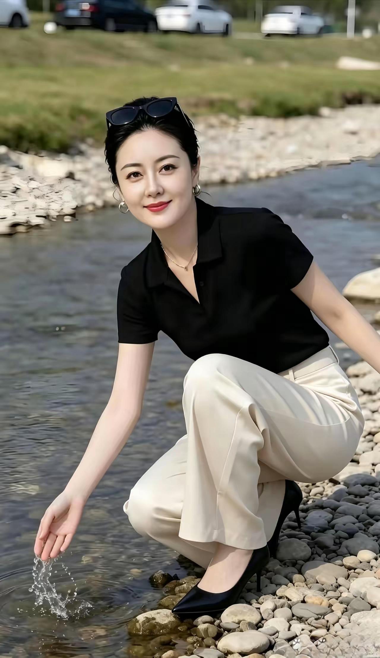 清可见底的小河水