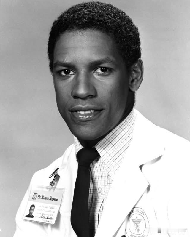 20世纪80年代好莱坞年轻演员丹泽尔·华盛顿。