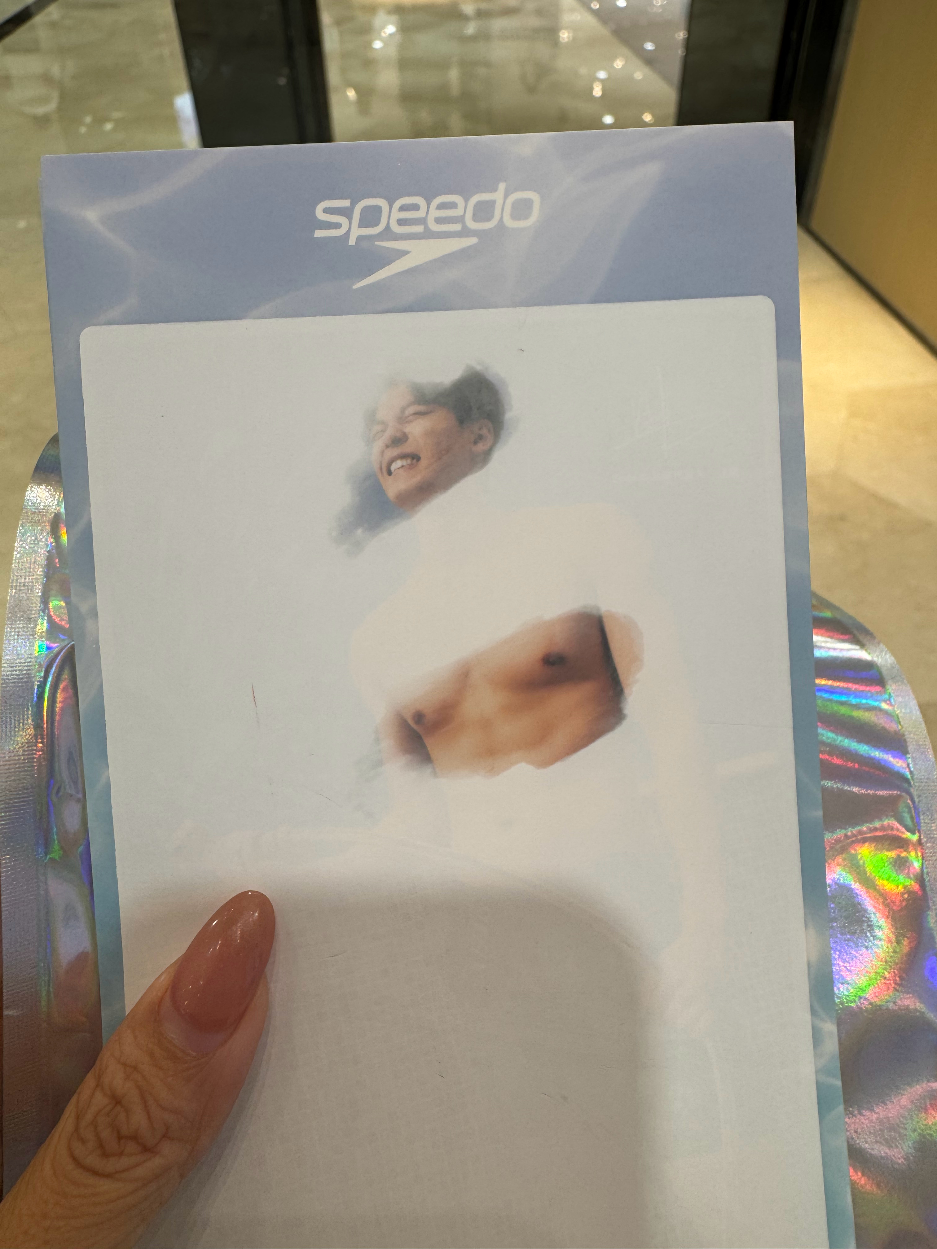 speedo线下有水敏卡，大家点评上搜搜可以打电话问问有没有跟领取条件汪顺喊你来