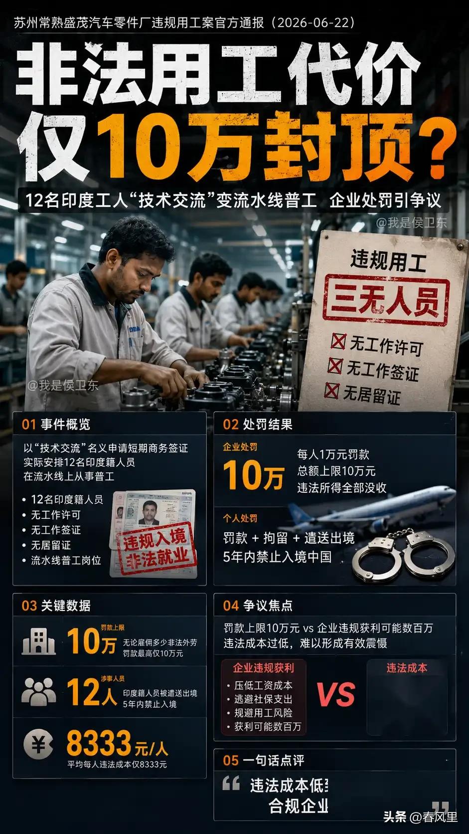 这事儿闹到反倒成了大家心里的一个疙瘩。

12个印度工人被遣送了，企业也被罚了，