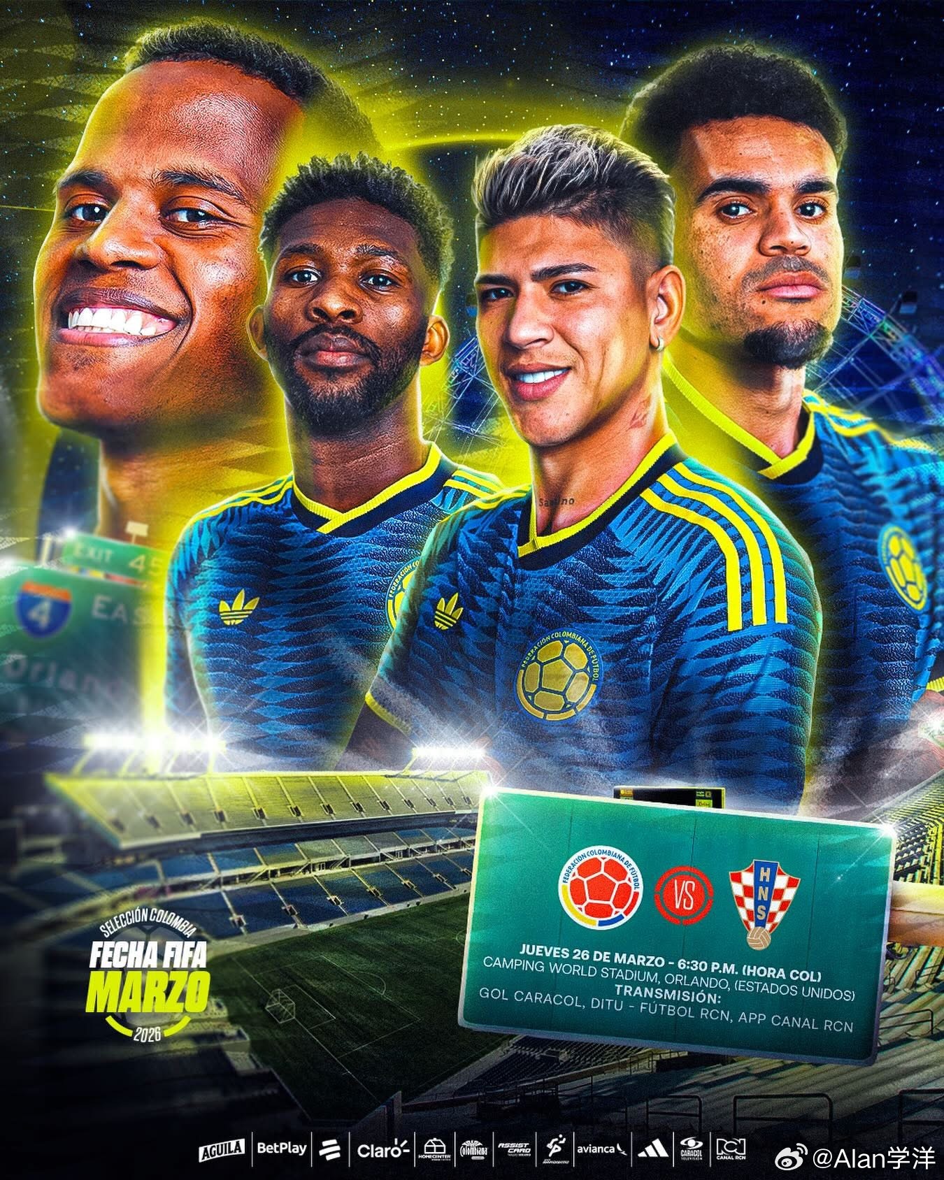 明早7：30在解说国际足球友谊赛 哥伦比亚🇨🇴vs克罗地亚🇭🇷！提前适应