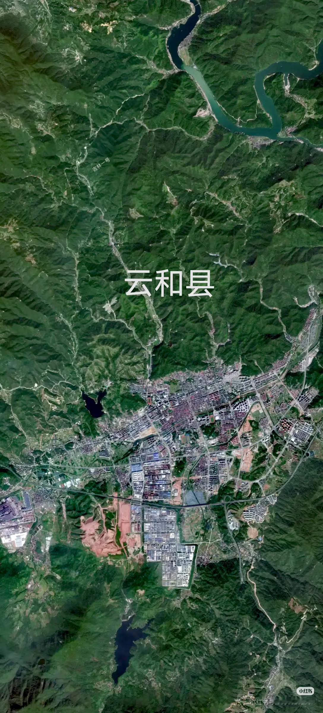 浙江省云和县高清卫星图