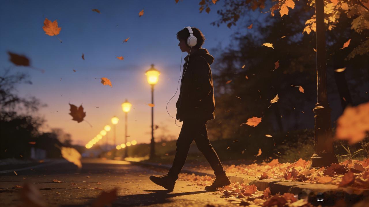 晚风里听《荒岛》，落叶轻飘间，所有焦虑终会被时光沉淀
 
下班路上耳机循环起《荒