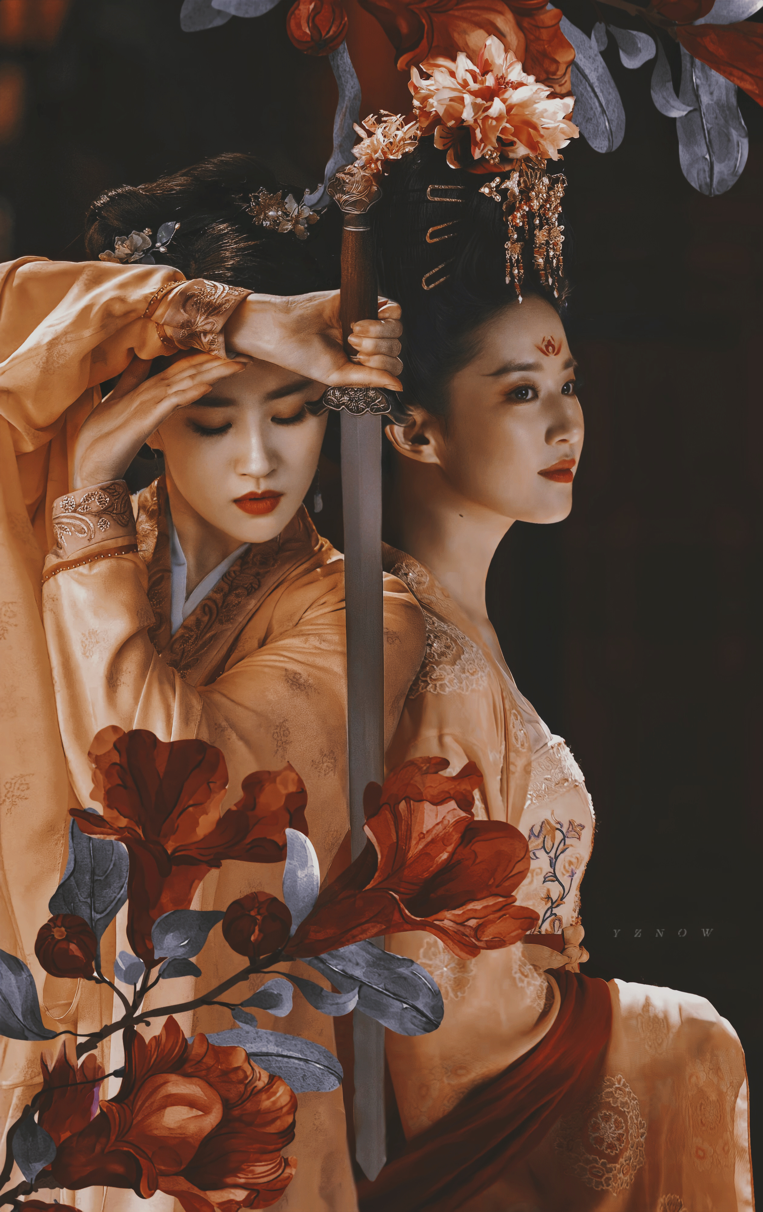 考古看到了二创原图，确实绝美！心中有花，手中有剑！刘亦菲赵盼儿✨刘亦菲梦华录