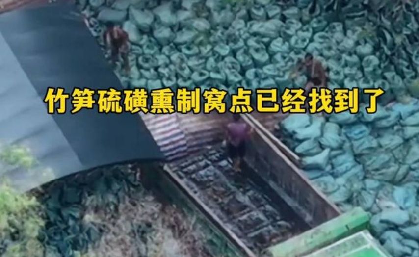 广东清远竹笋硫磺熏制窝点已经找到了，博主跟踪大货车看他拉去哪里