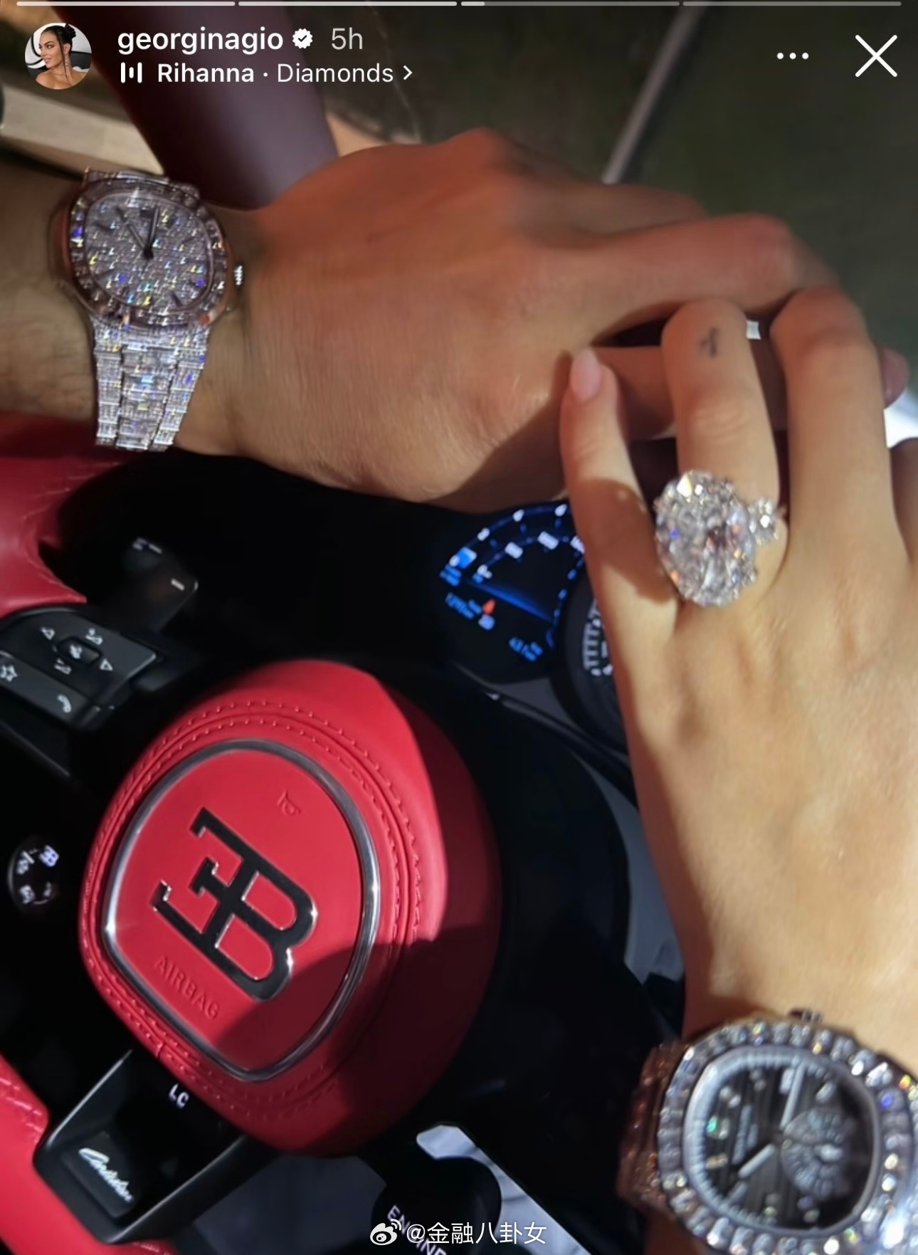 乔治娜（C罗未婚妻）在Instagram发布新内容。这张合影，总价值超过 20,