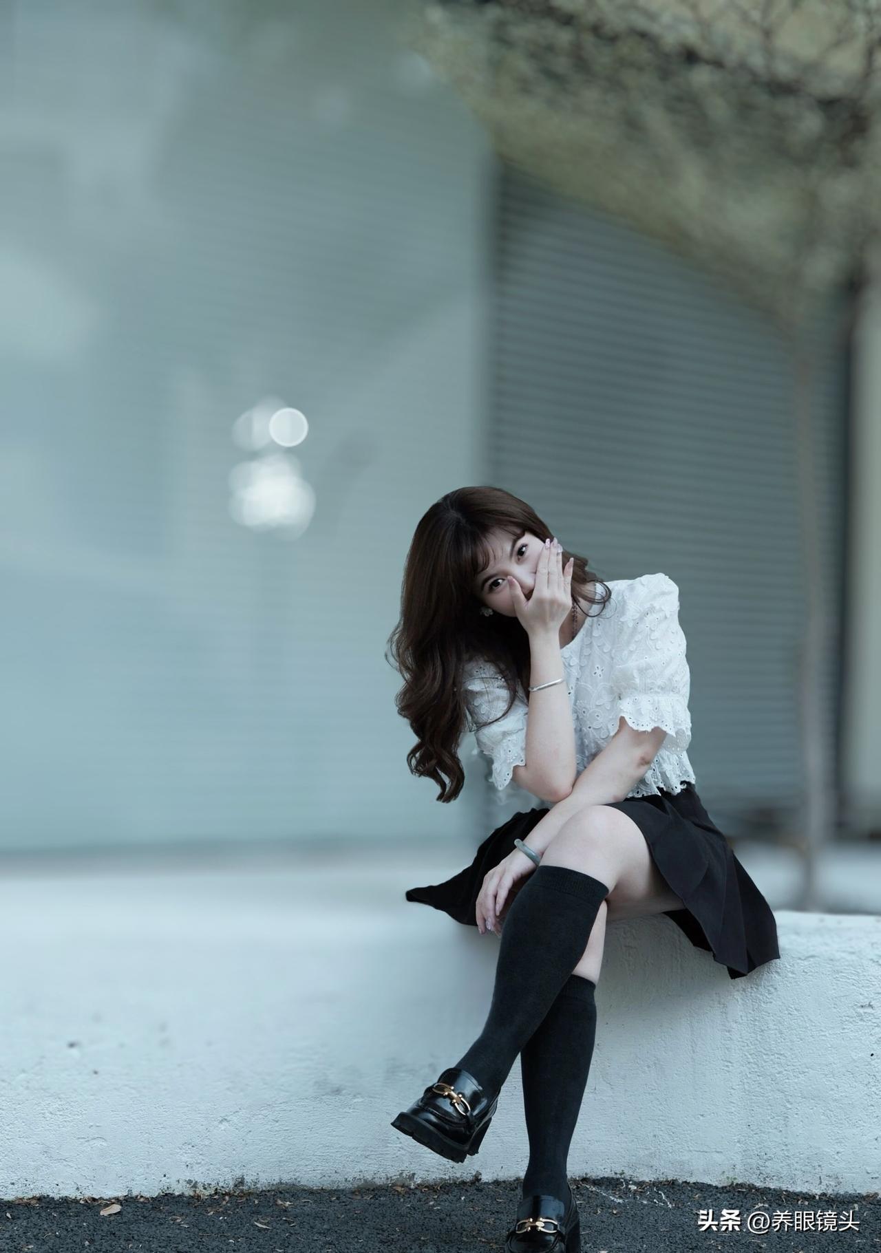 少女心满满，黑白穿搭，甜美可爱，日系风格