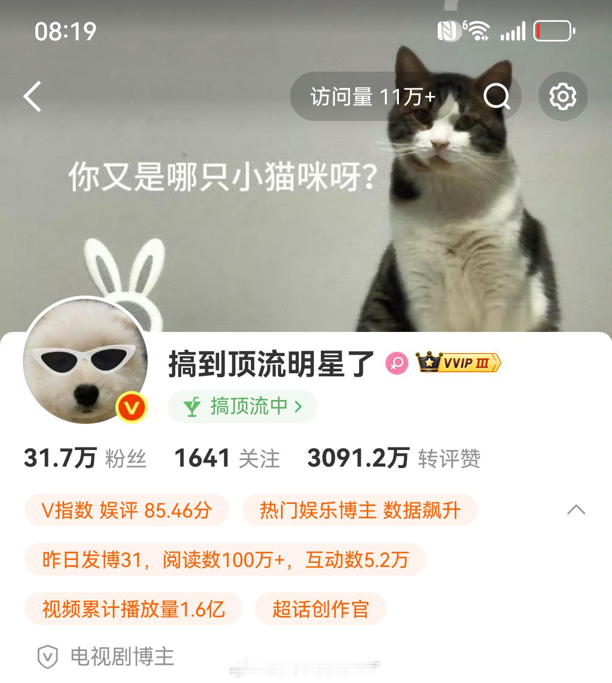 你搞首页访问量又破11万了 （12万了） 