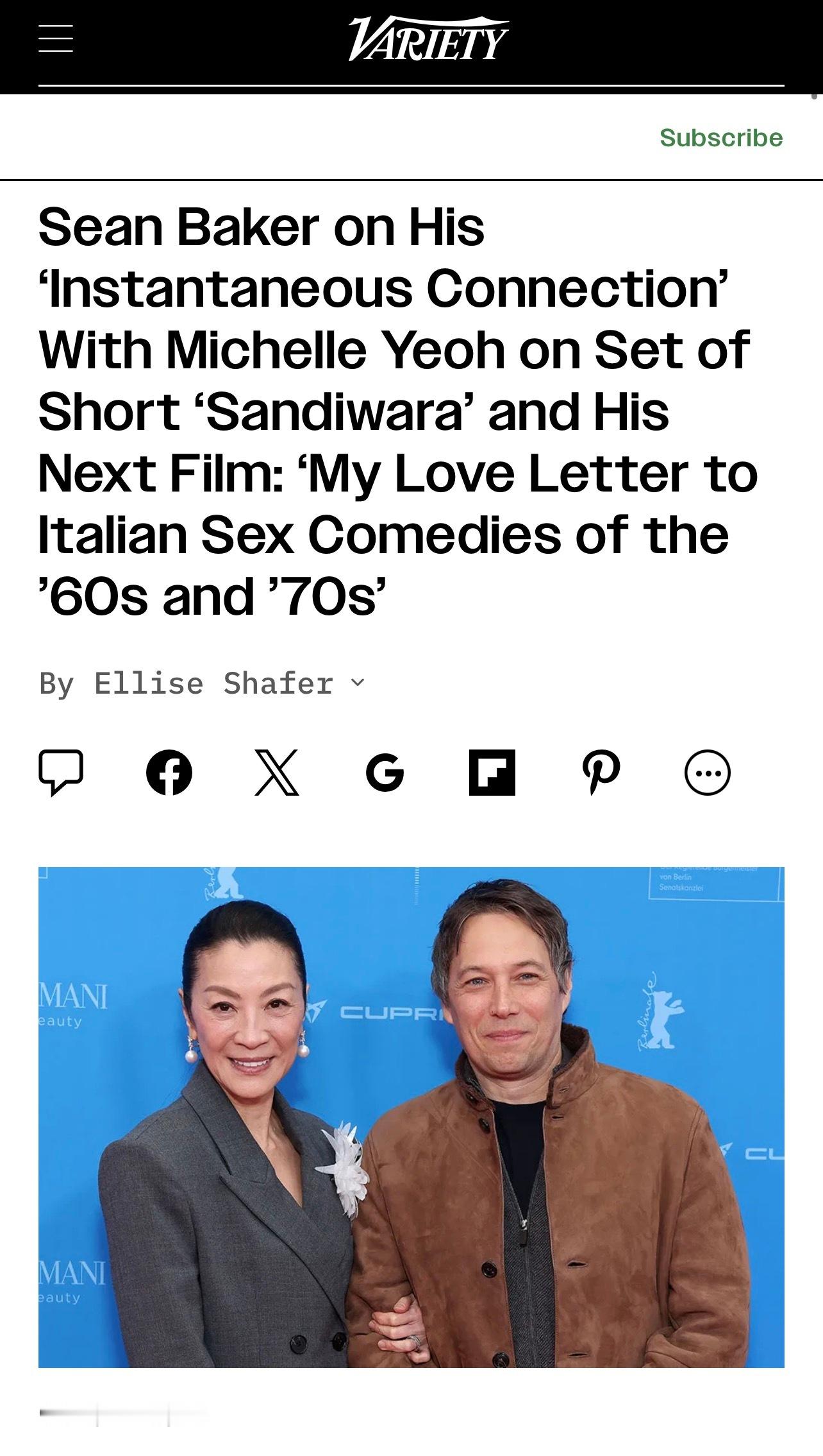 肖恩贝克新片计划今年开拍根据Variety独家报道，凭借《阿诺拉》斩获奥斯卡、金