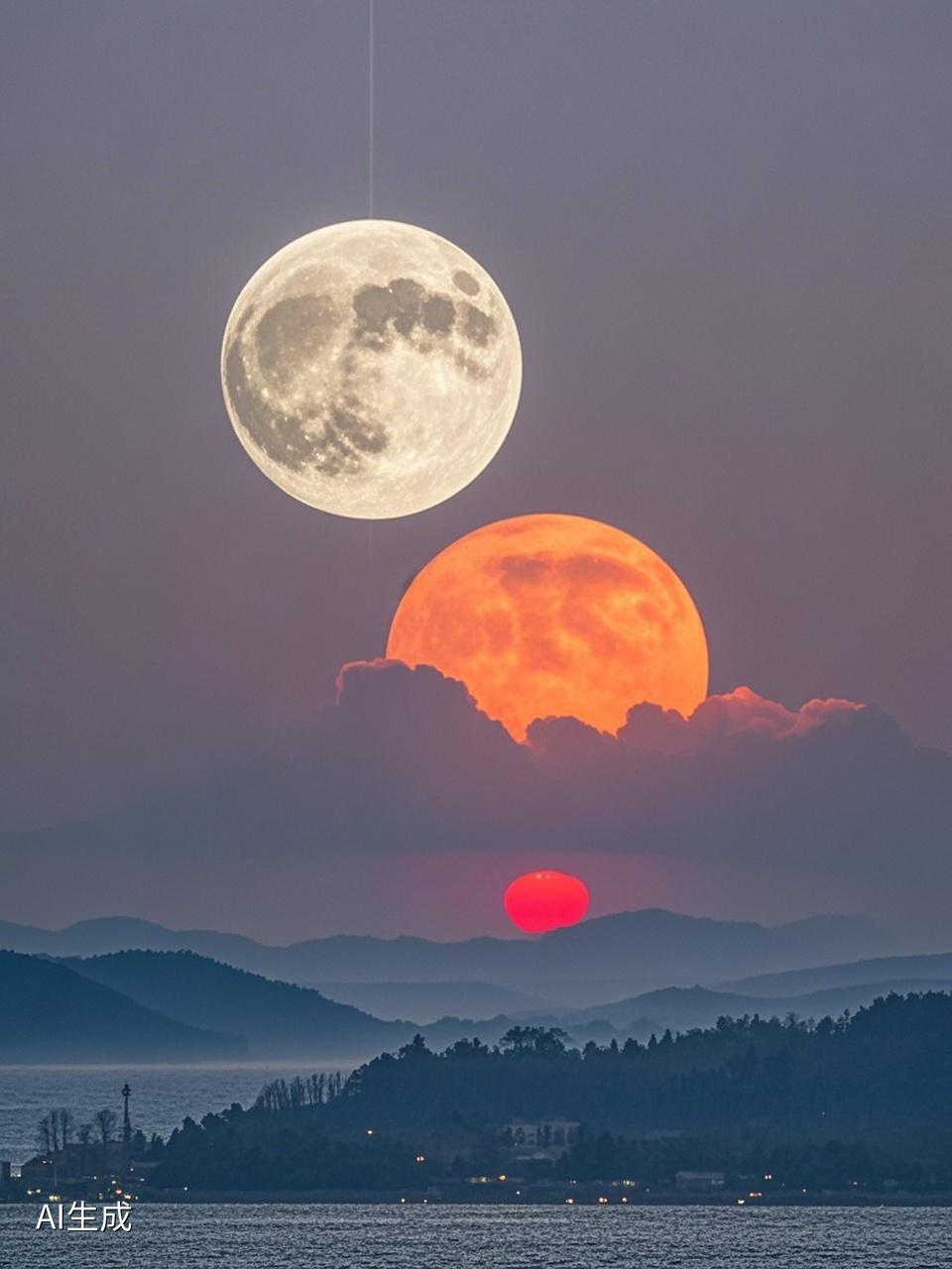 看到“月落西山大地暗”这个上联，我脑海里立马就蹦出“日出东方乾坤明”这句下联。
