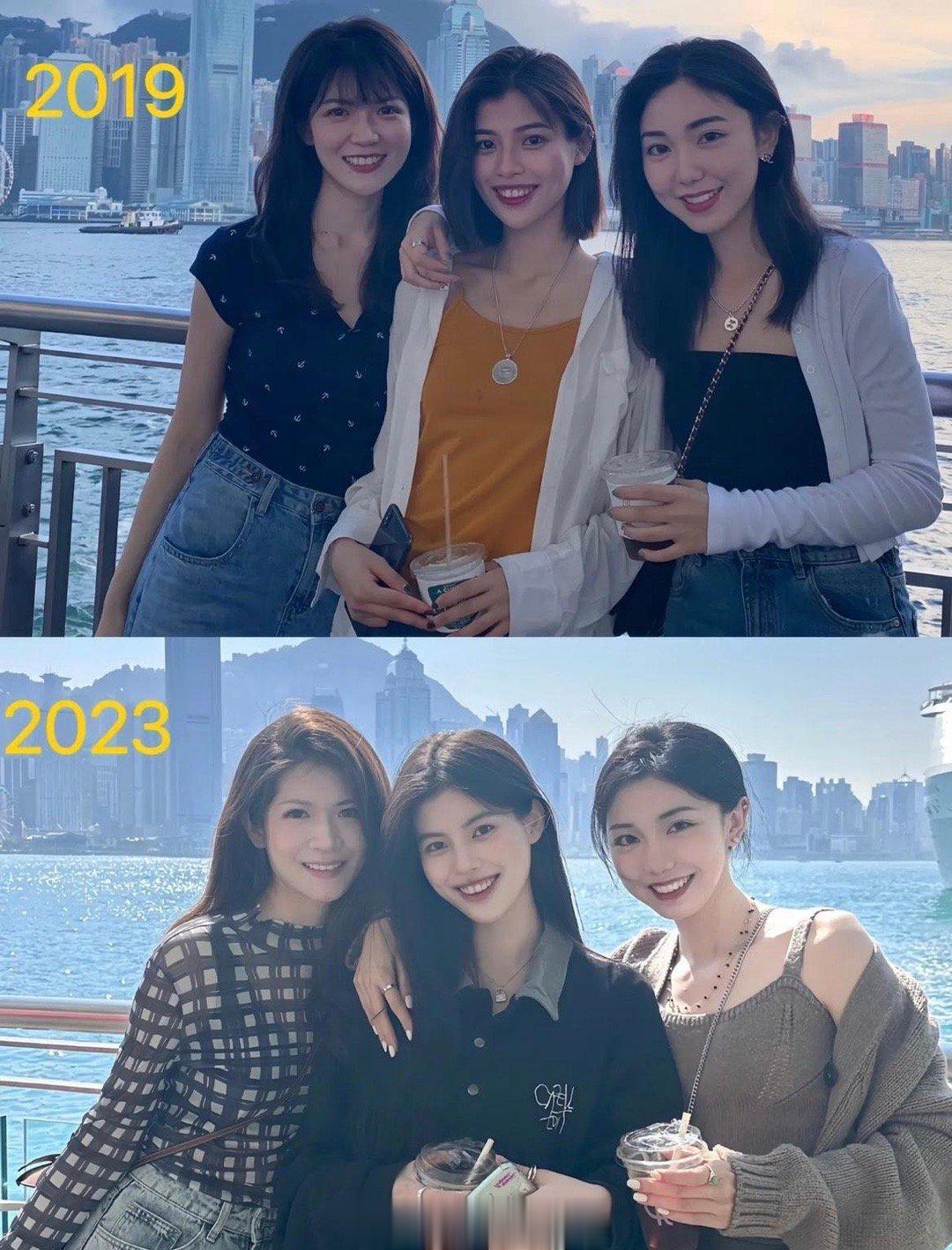 相同的地点，相同的动作，四年后的变化 ​​​