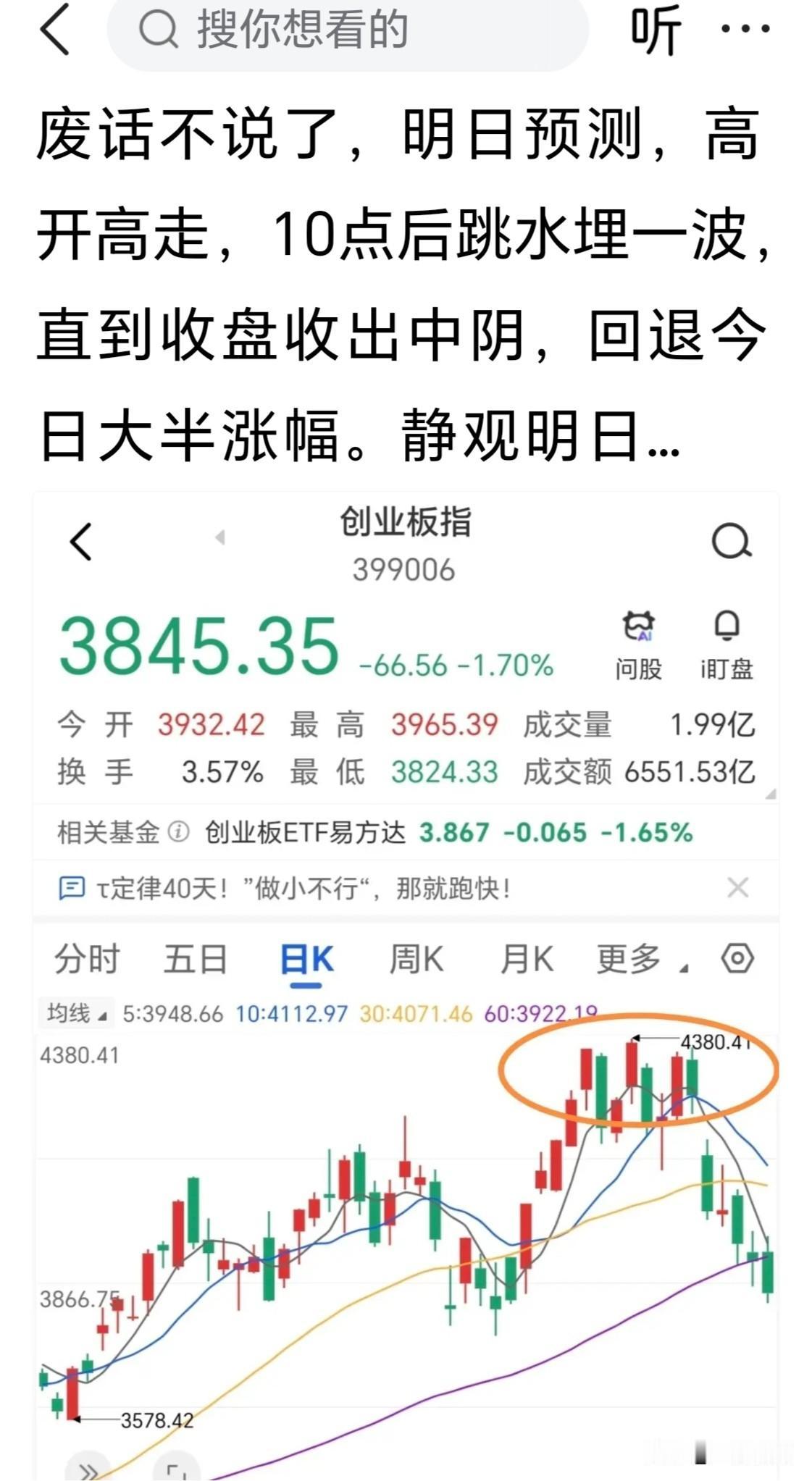 昨天预测的含金量太高了。精准预测了今天科技板块的全天走势。先上冲有多，都上车后闷