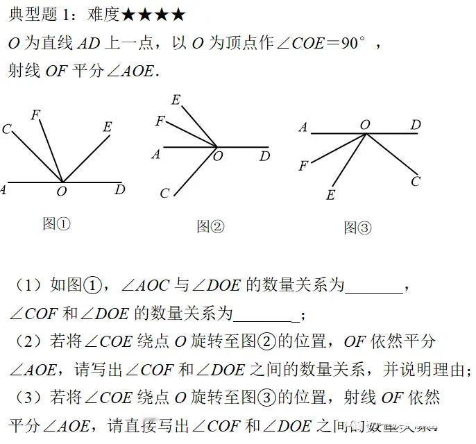 初中数学题型汇总129——动角问题（一）