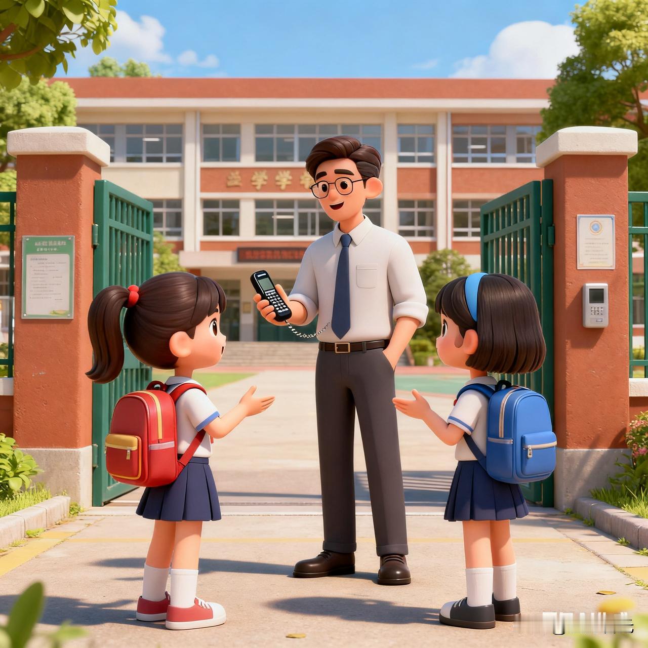 借还是不借。
回答是肯定的。每次去接孩子放学，经常会有一些孩子跑过来借电话给家人