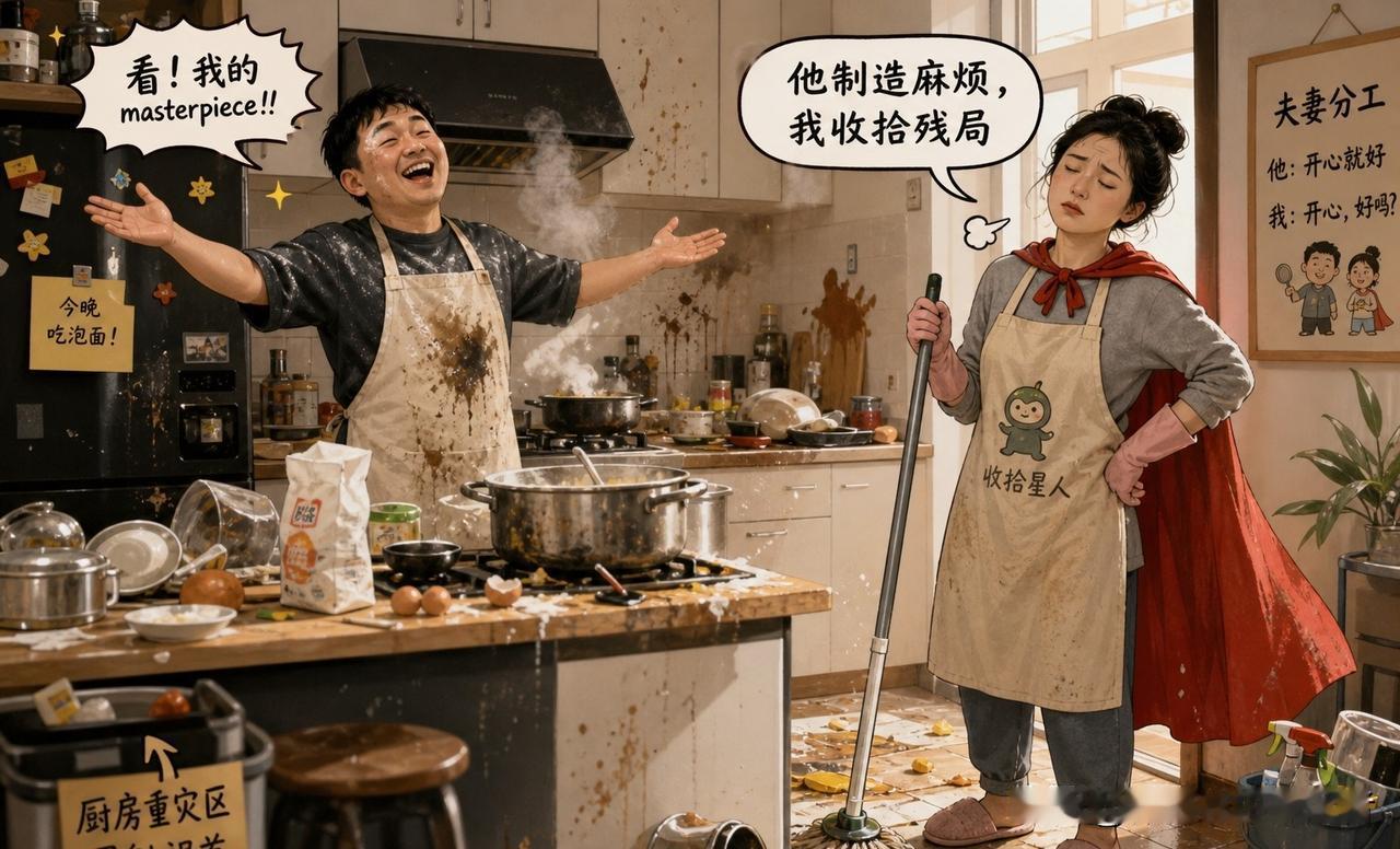 趣味漫画：制造麻烦收拾残局漫画小趣味
