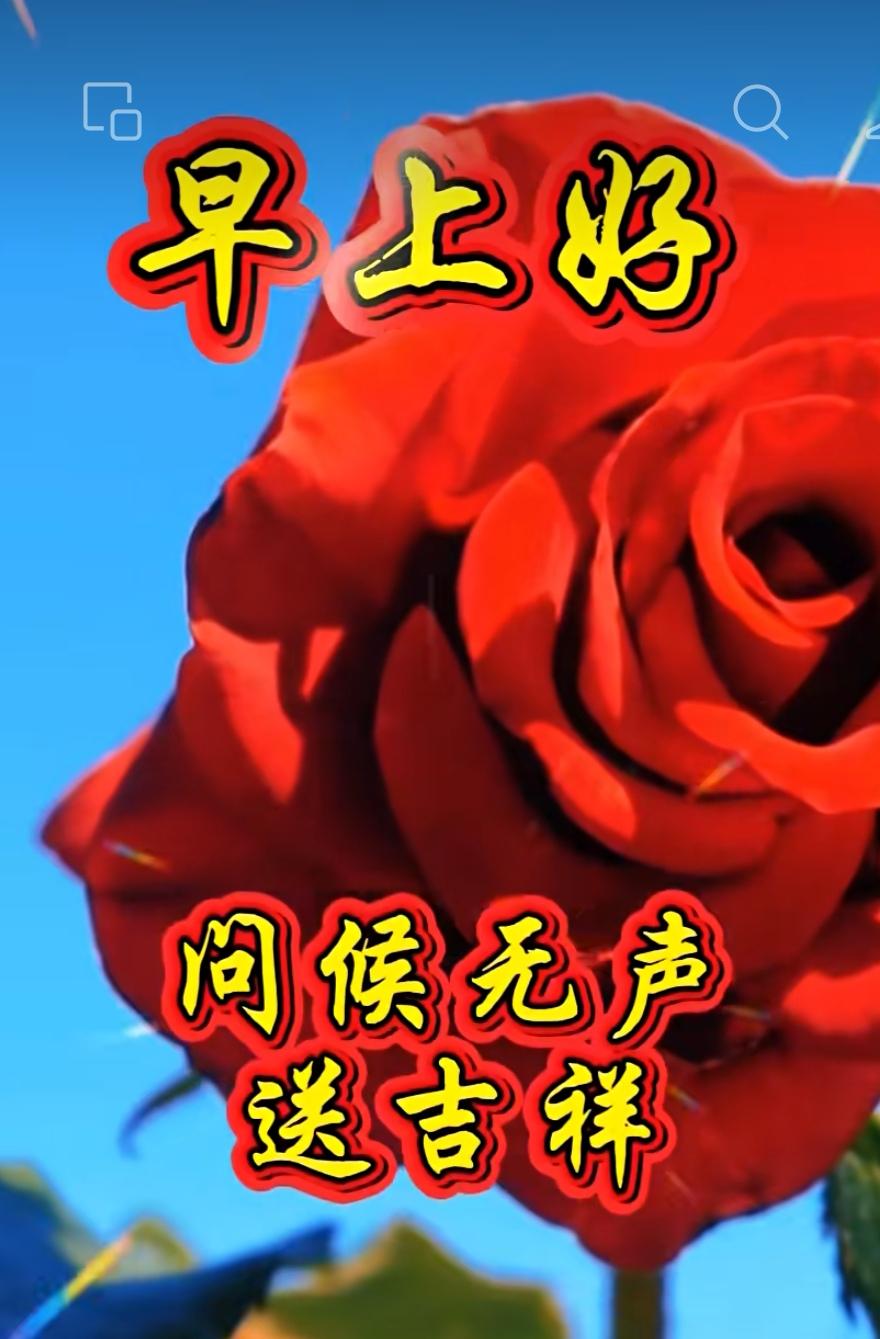 歡笑而過是昨天，
幸福快樂在今天，
錦上添花待明天，
吉祥安康每一天。
早上好！