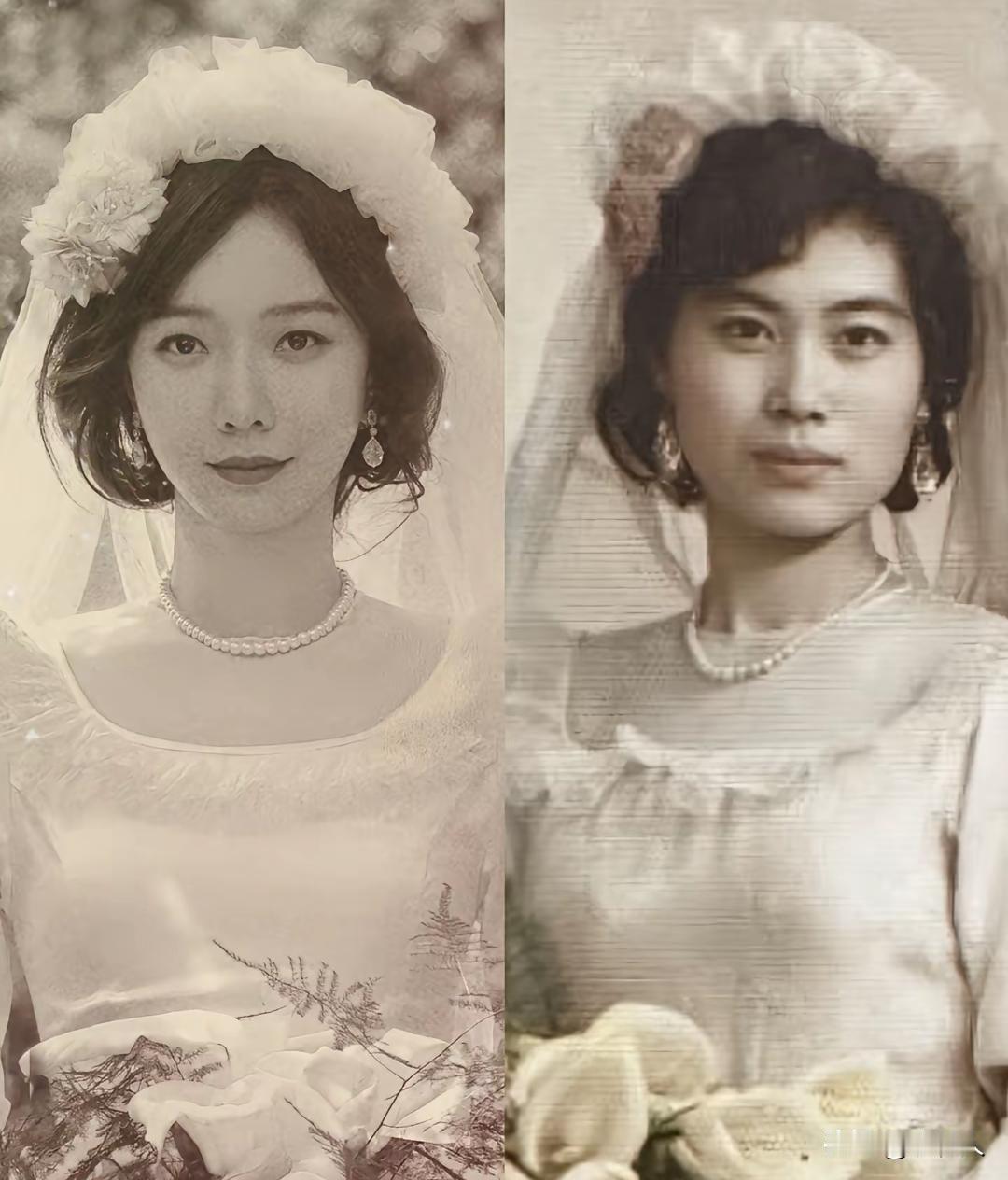 王珞丹和她妈妈年轻时一样漂亮，而且长得非常像。

我的审美里范冰冰、张柏芝是顶级