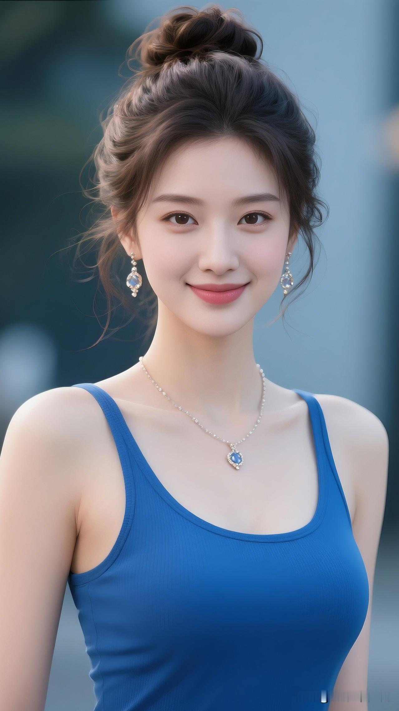 蓝衣美人笑，玉佩映秋光。最让你心动的女人，是怎样的 元气少女穿搭指南💙✨