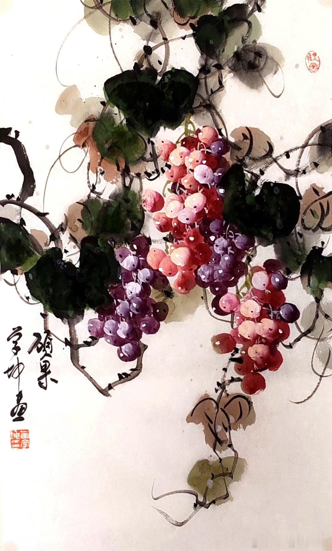 【好友新作】1书法家田永庆，2画家张仕森，3书画家崔学坤（中国葡萄王），4画家陈