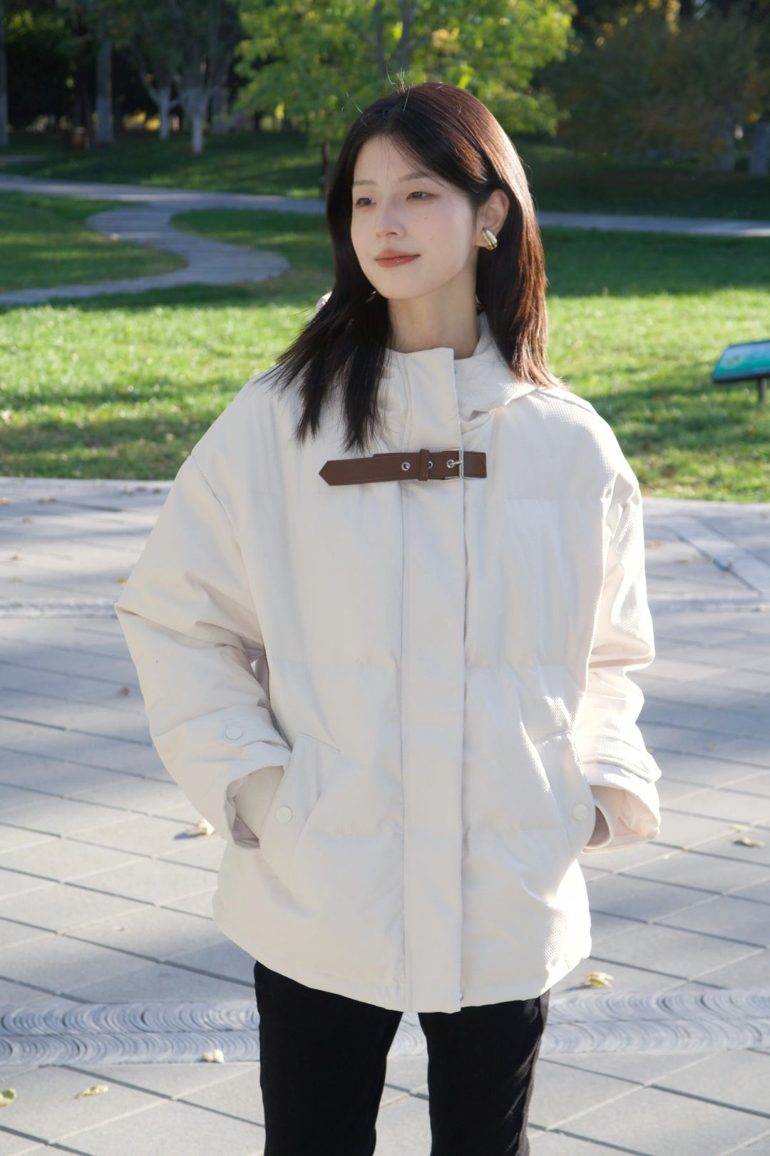 新外套暖乎乎的好喜欢