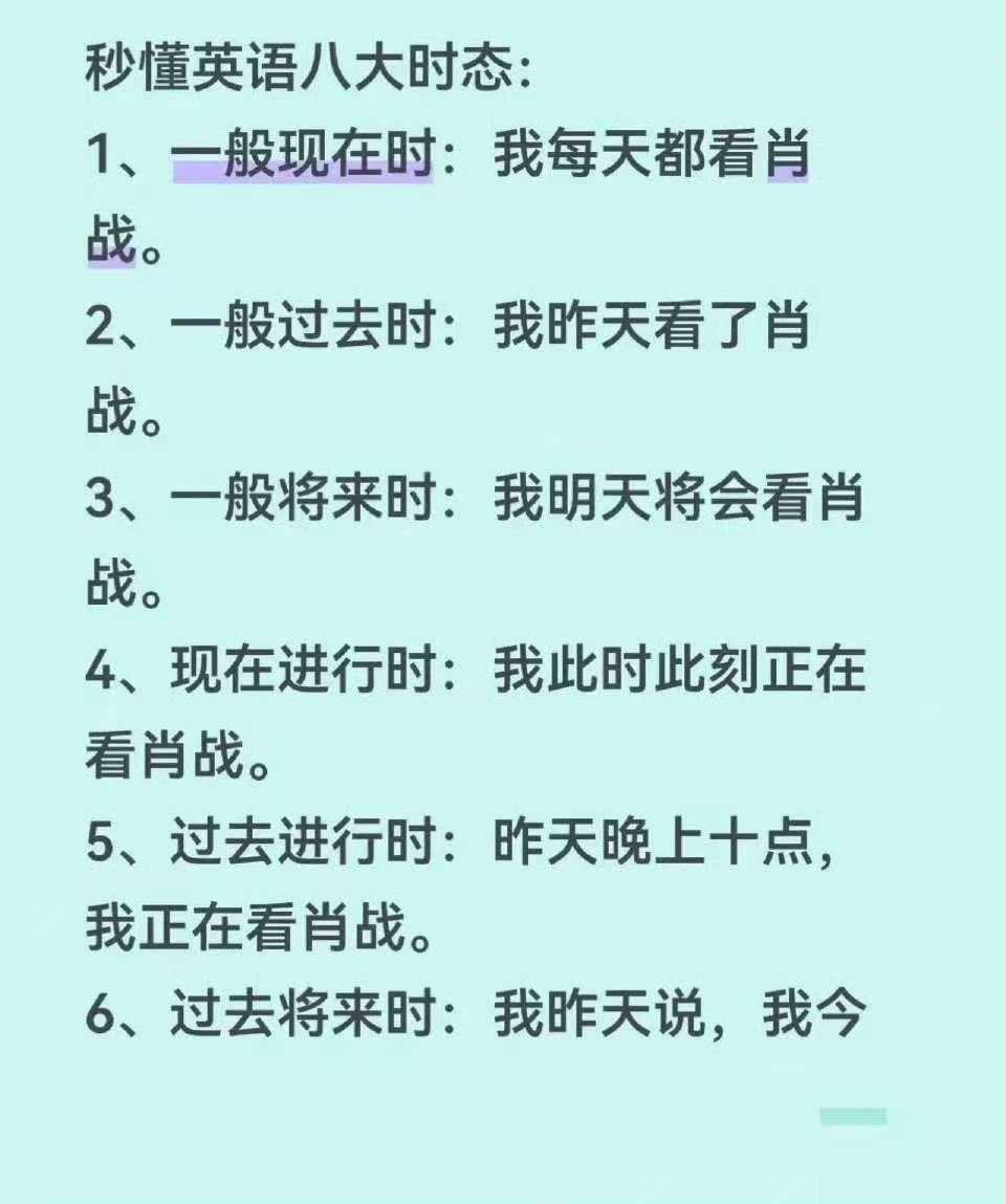 英语老师早这么教时态，我不就懂了[笑哭][笑哭][笑哭]