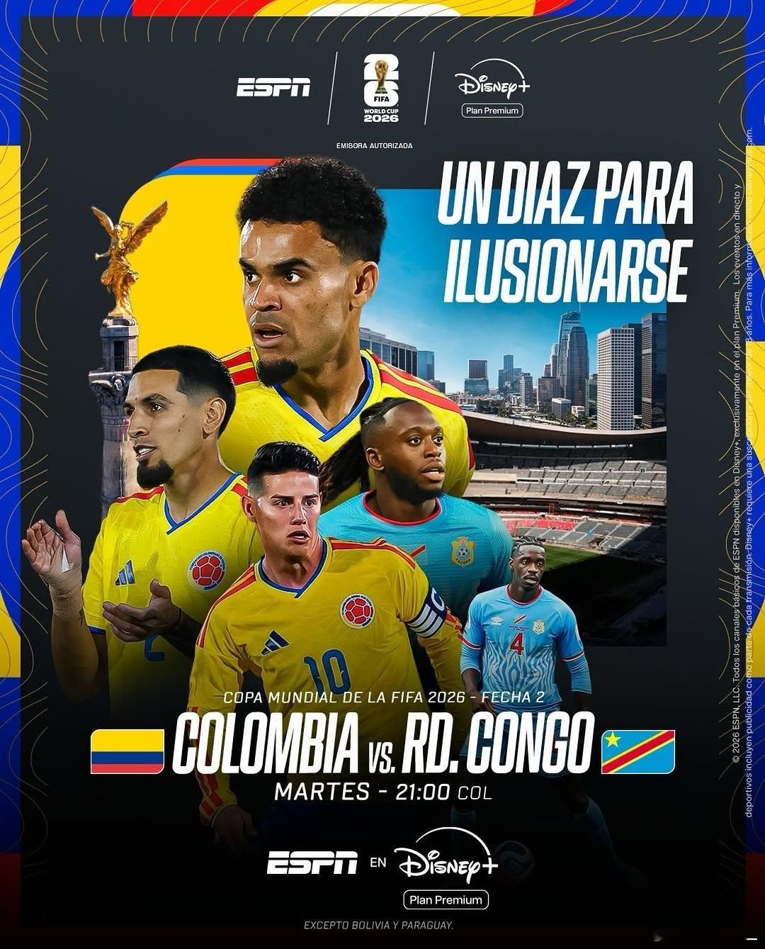 JR10J罗🇨🇴🇨🇩比赛日 今晨10点 世界杯小组赛K组第二轮 哥伦比亚