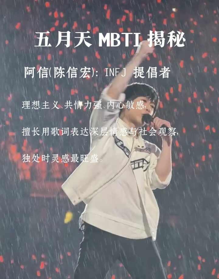 五月天MBTI揭秘✨ 玛莎外E内I实锤了！
📢 先声明⚠️ 五月天全员无官方M