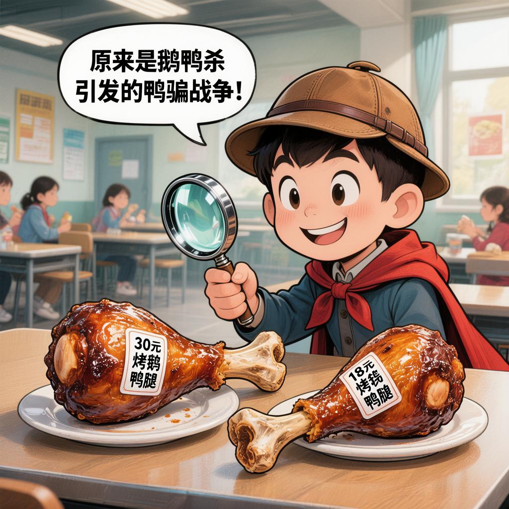 原来是鹅鸭杀引发了鸭骗战争，如图：