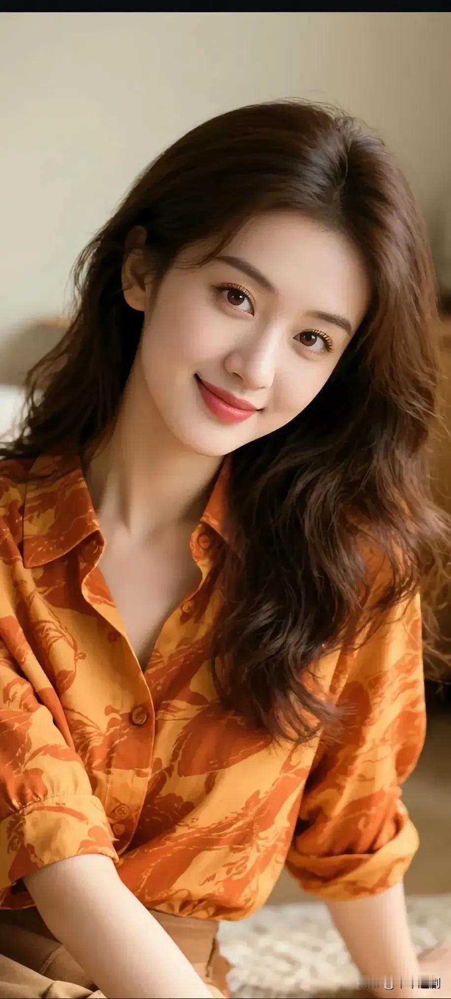 暖调花衫，眉眼含笑，岁月安然
美女穿搭背影 温柔小美女装